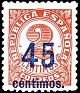 Spain 1938 Numeros 2+45 CTS Castaño Rojizo Edifil 743